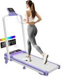 Foldable Walking Pad With Incline RGB Lights And Dual Screen