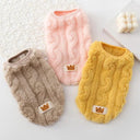 Coral Fleece Pet Sweater for Small Medium Cats Dogs Warm Winter Outfit