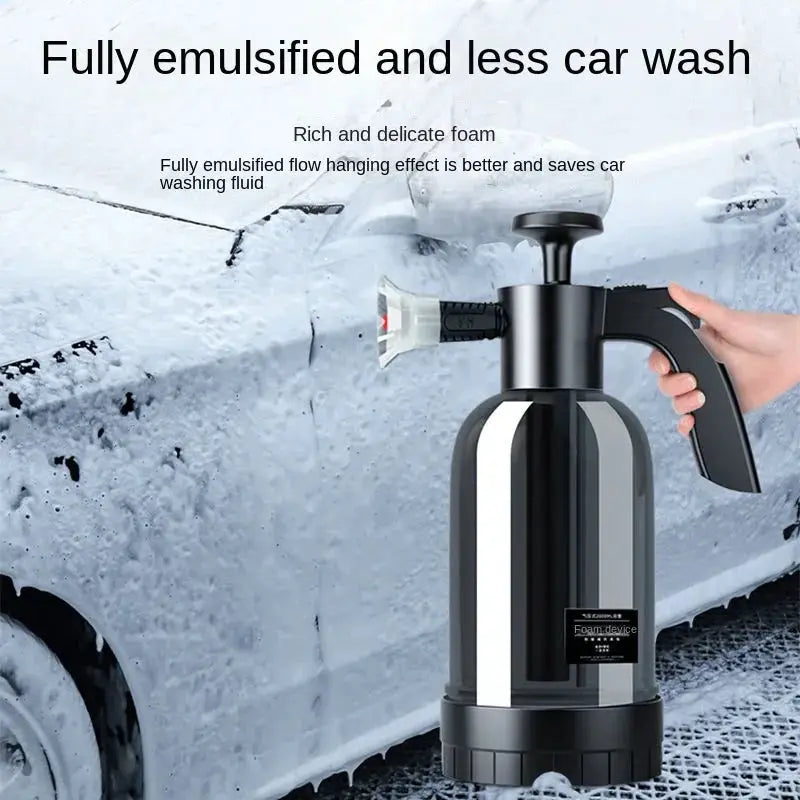 2L Hand Pump Foam Sprayer With 3 Nozzles For Car Wash - OurLum.com