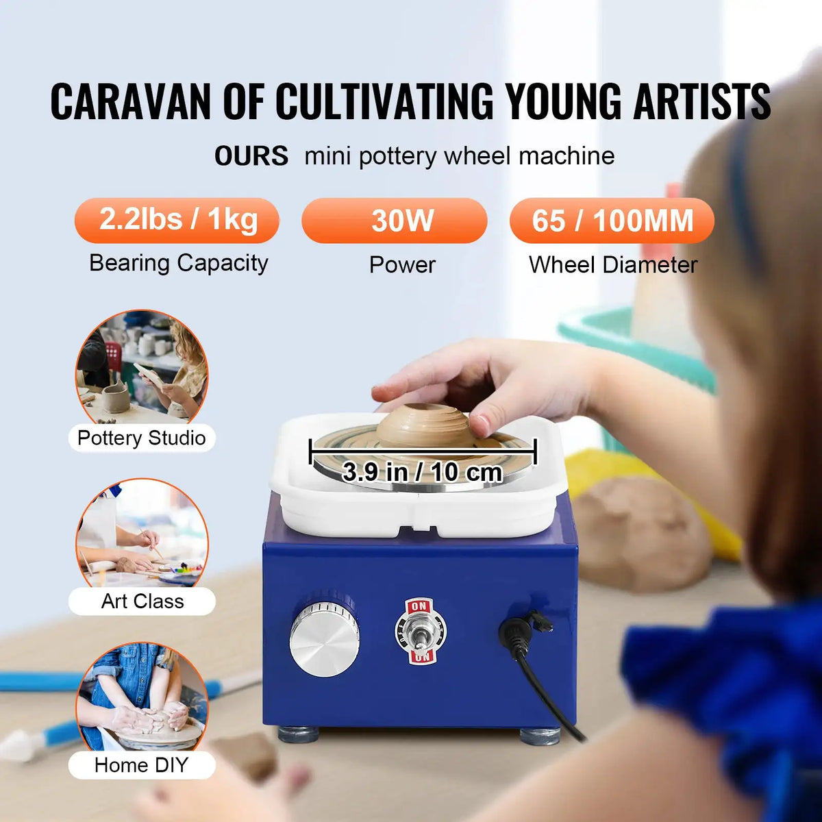 Adjustable Mini Clay Pottery Wheel — product view 2