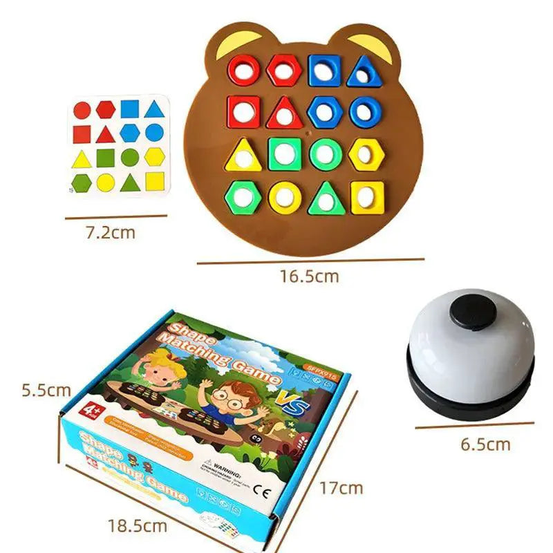 Kids Geometric Shape Matching Puzzle Board Games Fun