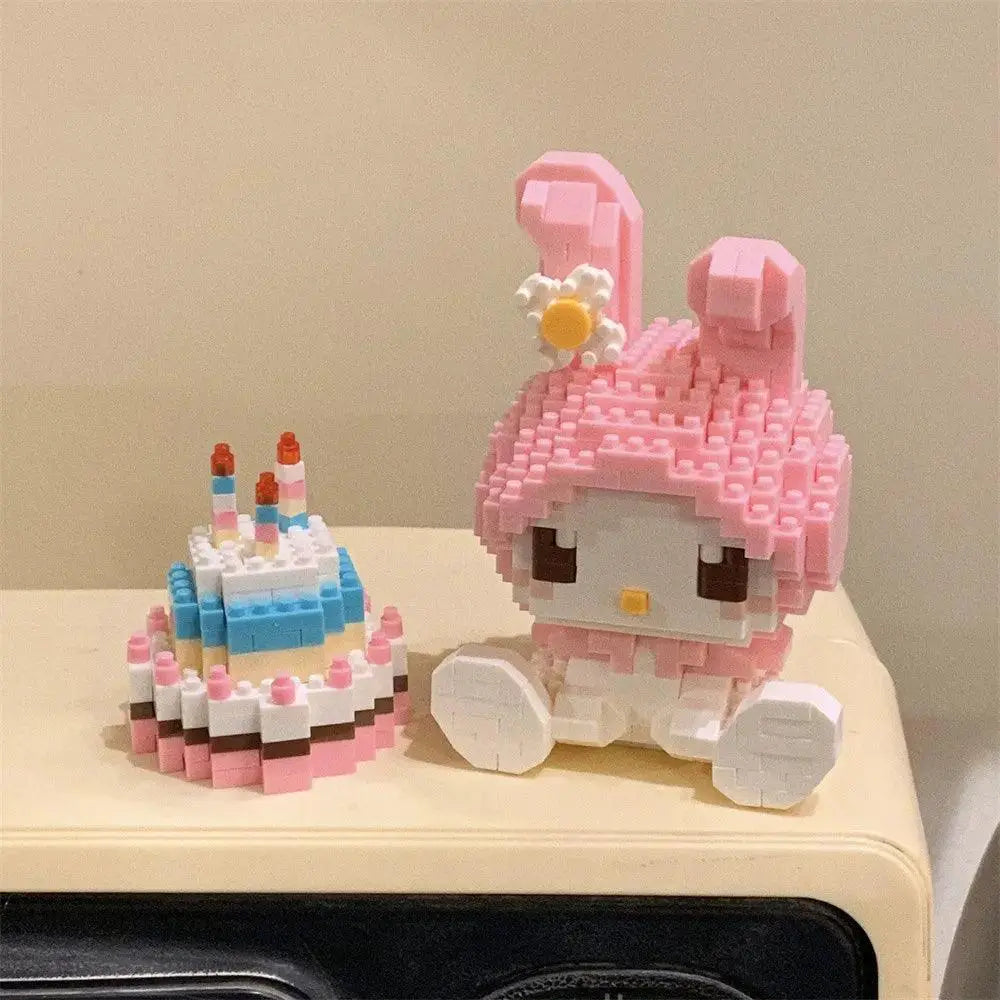 Hello Kitty Building Block Anime Figure Puzzle Ornament Gift