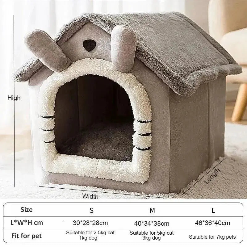 Warm Cozy Pet Bed Tent Kennel For All Sized Pets Indoors
