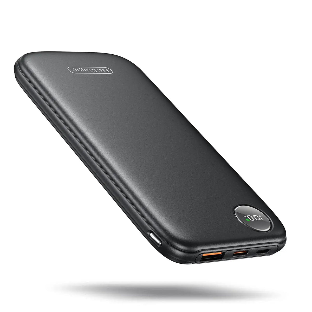 Ultra-Slim 10000mAh Portable Charger with Fast Charging (Max 12V/4.5A), USB-C Input/Output, Lightweight Travel Power Bank.