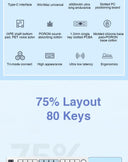 Aula F75 2.4G Wireless Bluetooth Keyboard RGB 75 Percent