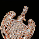 Iced Out Eagle Shield Heart