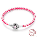 Sterling Silver Snake Chain Heart-shaped
