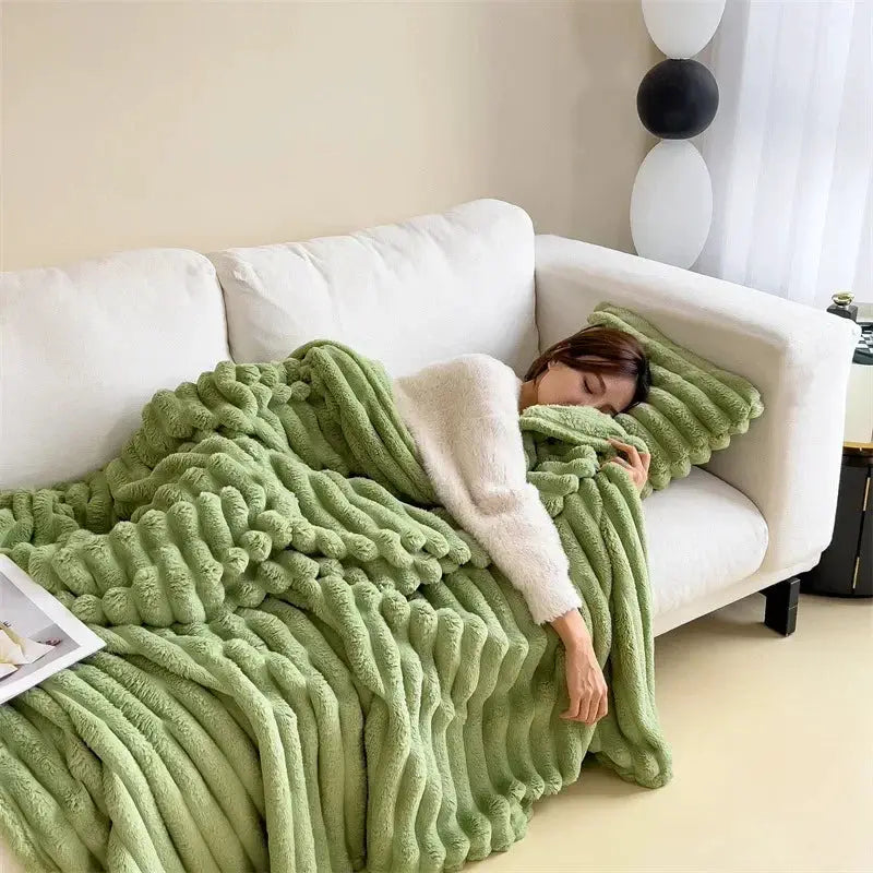 Soft Rabbit Plush Sofa Blanket for Home — product view 10