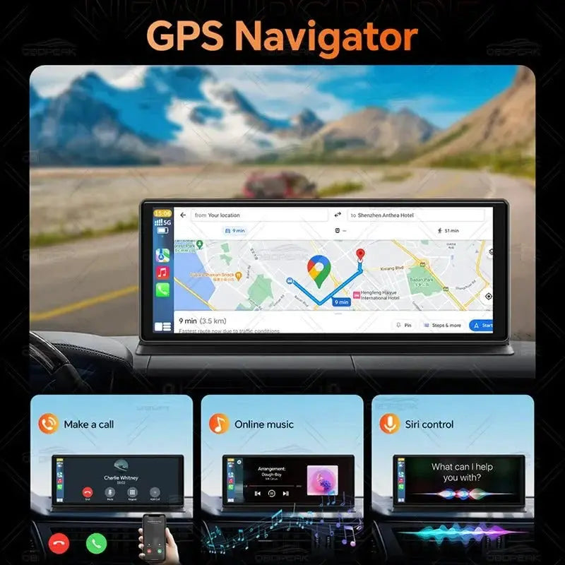 K8 Pro 11.3 Inch Dash Cam Dual Lens 5K GPS 5G WiFi Ultimate CarPlay Android Auto - stepyours.com