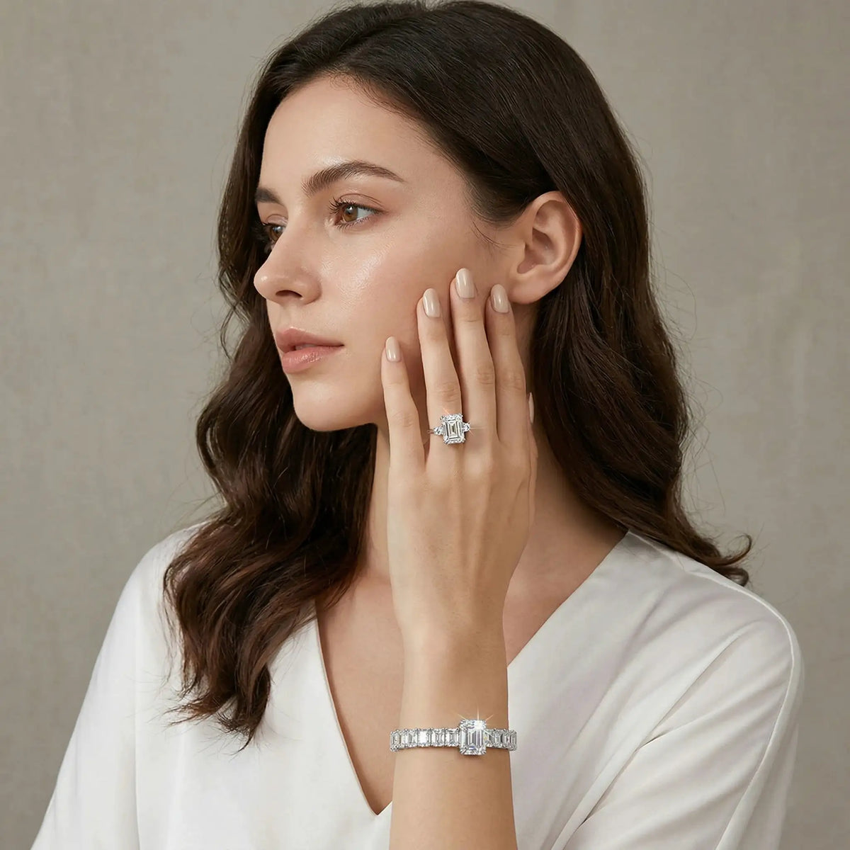 Luxury Asscher Moissanite Ring — product image 4