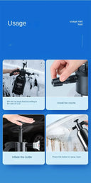 2L Hand Pump Foam Sprayer With 3 Nozzles For Car Wash