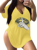 Plus Size Leopard Casual Shirt