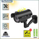 Solar Panel Dummy Camera Affordable Home Security LED Flashing