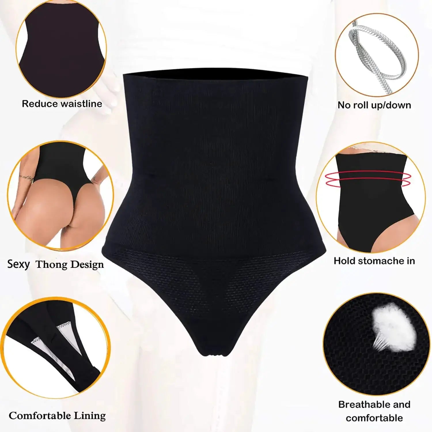 High Waist Thong Shaper For Women Tummy Control Shapewear