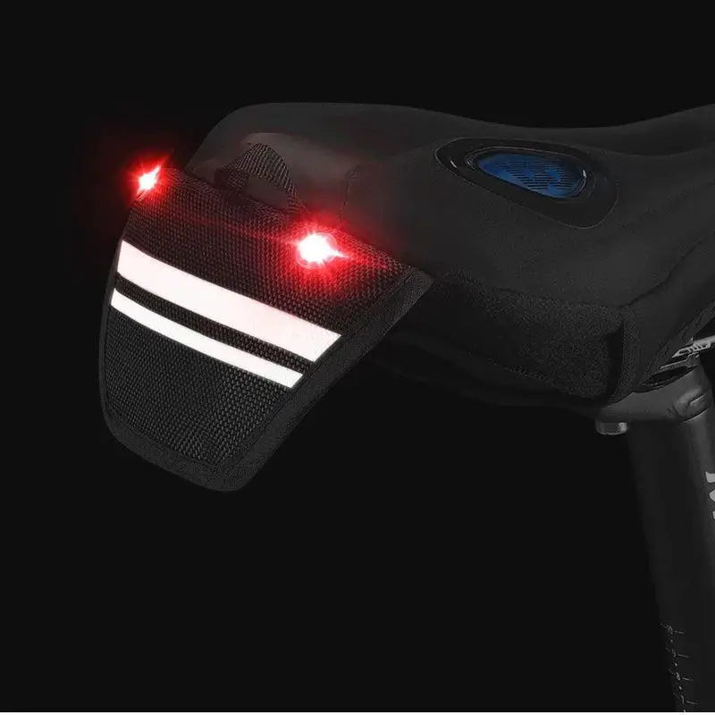 Gel Memory Foam Bike Saddle Cover With Safety Taillights