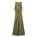 Satin Midi Dress For Women Comfort Fit