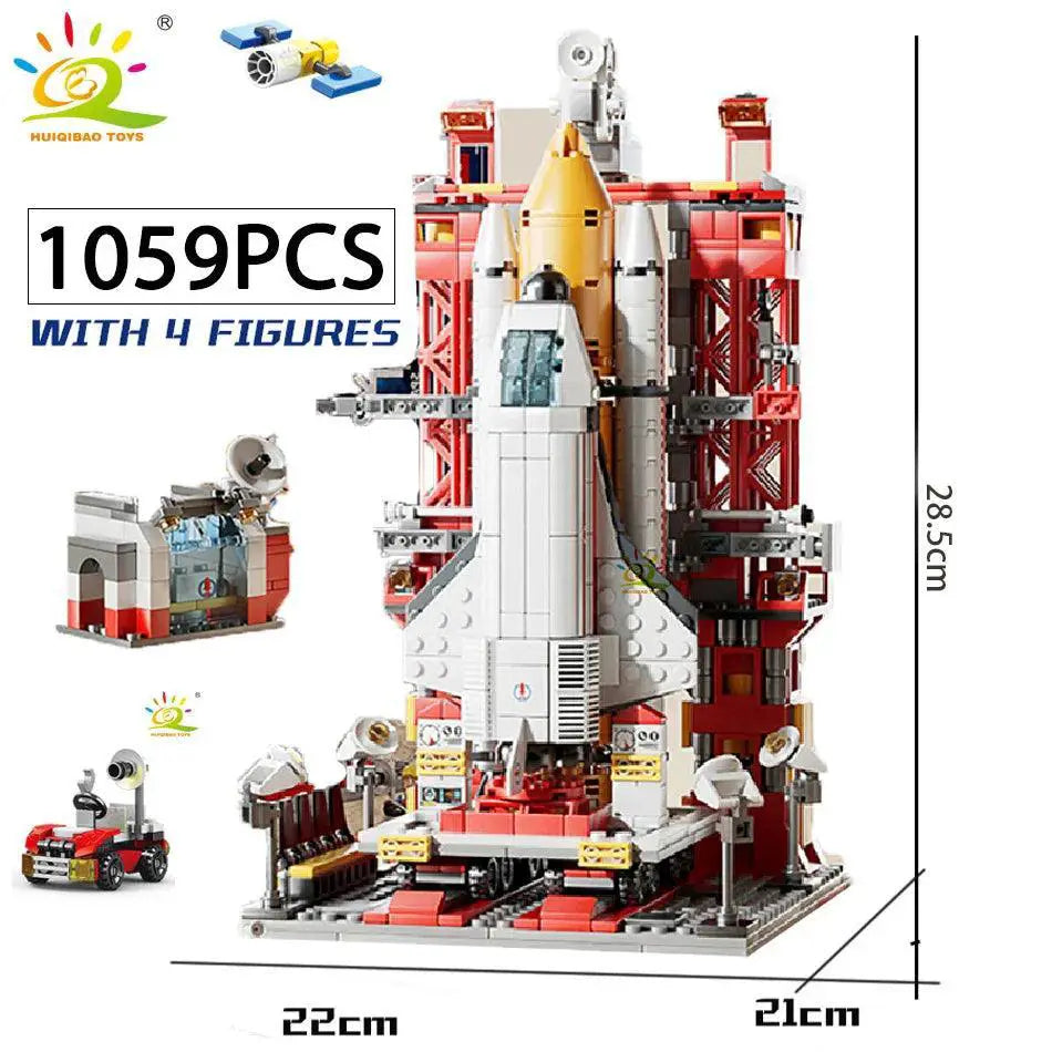 Space Adventure Rocket Building Blocks Set Astronaut Toy