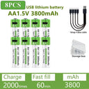 AA AAA Rechargeable Batteries - 3000Mah Capacity