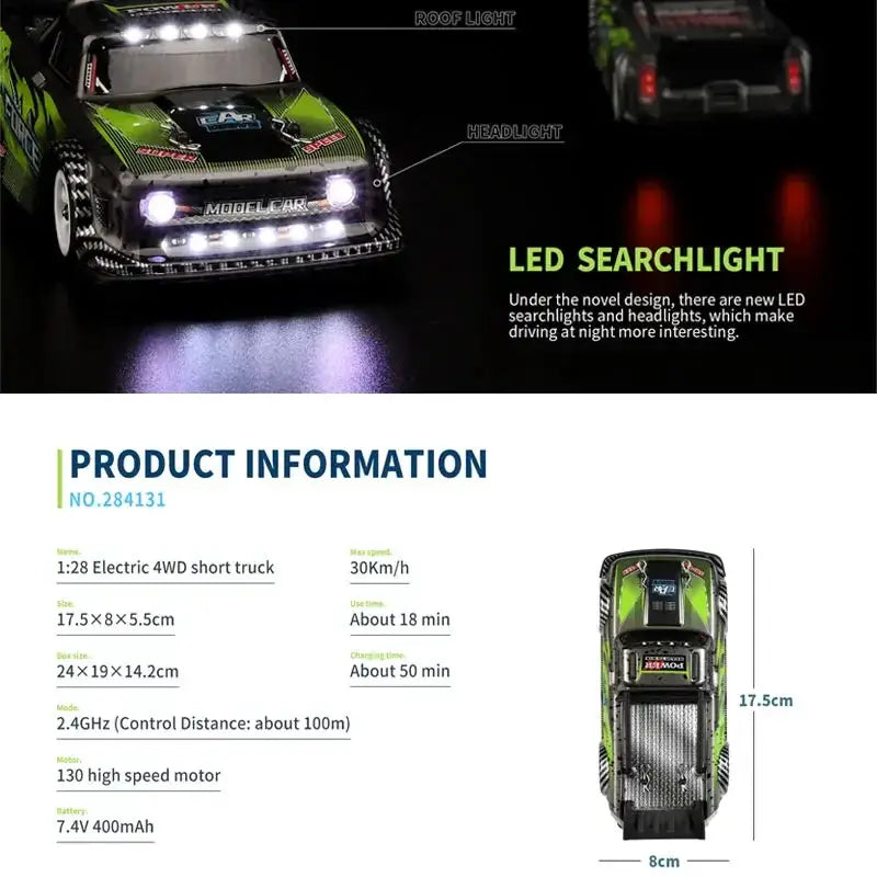 WLtoys 1:28 284131 284161 2.4G Racing Mini RC Car Pro