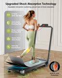 Folding Walking Pad With Incline RGB Lights Dual Screen Treadmill