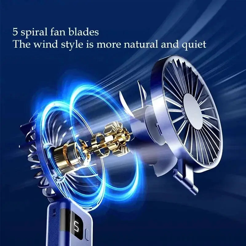 Portable Mini USB Fan 5 Speed Handheld Cooling Breeze - OurLum.com