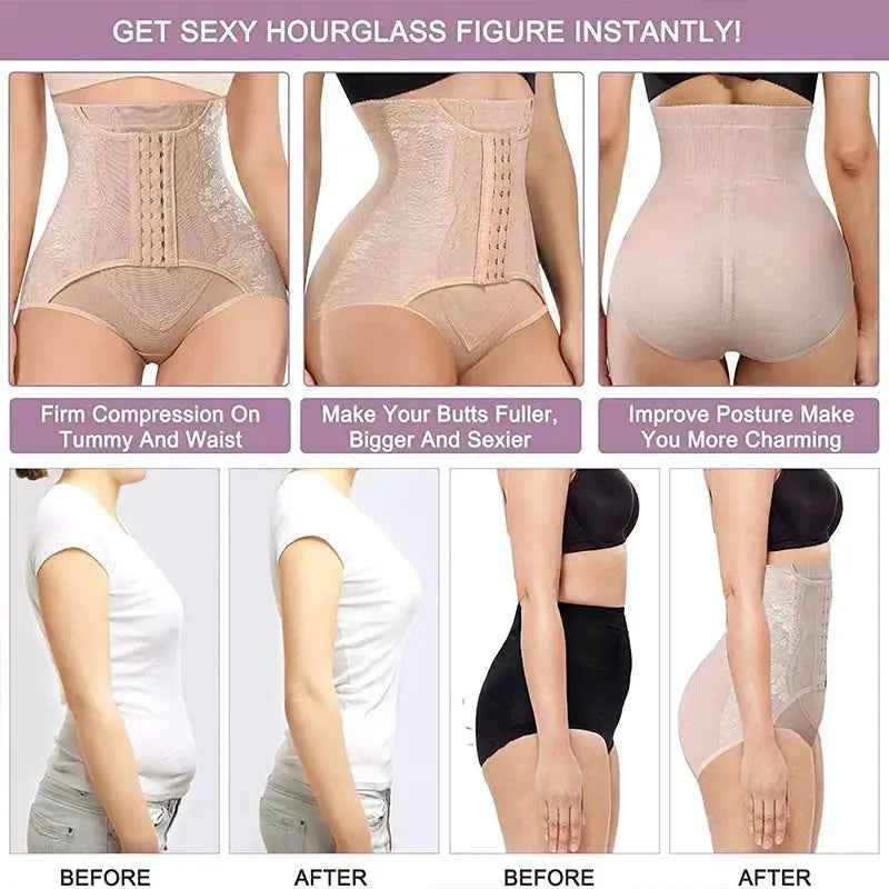 GUUDIA Seamless Tummy Control Shapewear Panties With Hooks