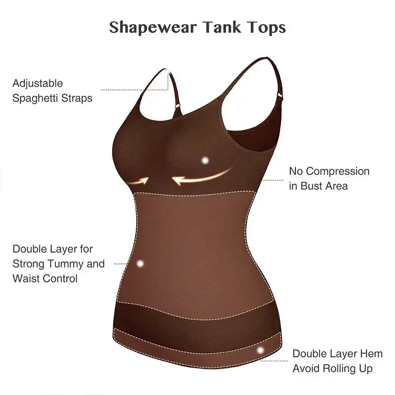 Scoop Neck Slimming Cami Tummy And Waist Control Shapewear