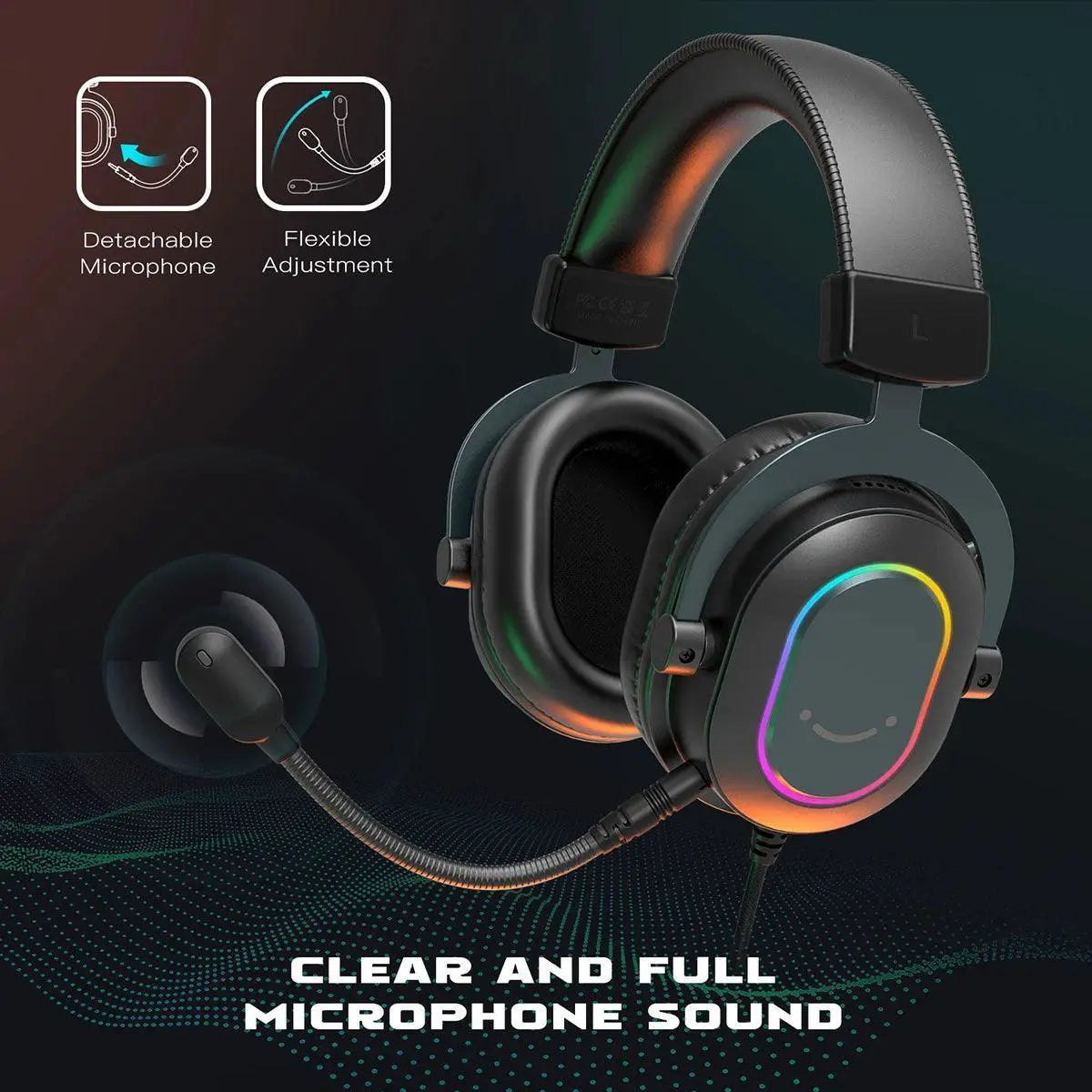 RGB Gaming Headset Immersive Sound And Stylish Lighting