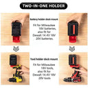 Compact Tool Mount for Milwaukee Batteries Holder Accessory