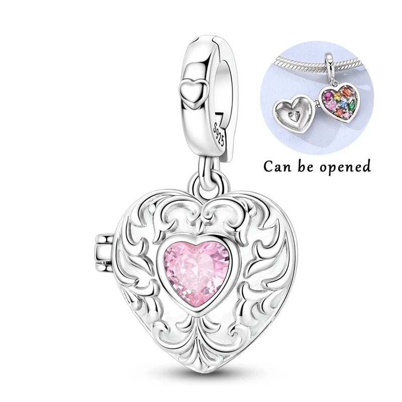 Sterling Silver Charm Beads Bracelet