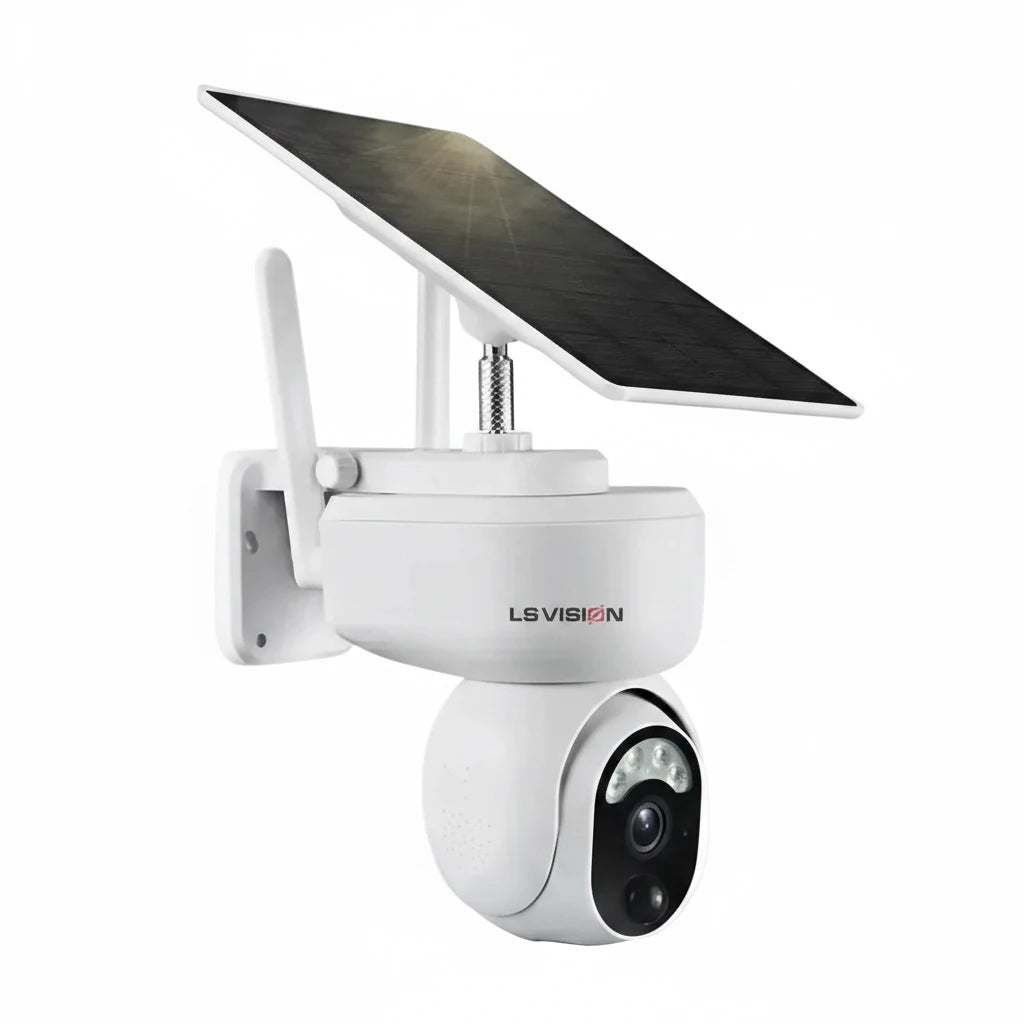 Solar Outdoor Security Camera for Stores — 4MP WIFI No Card