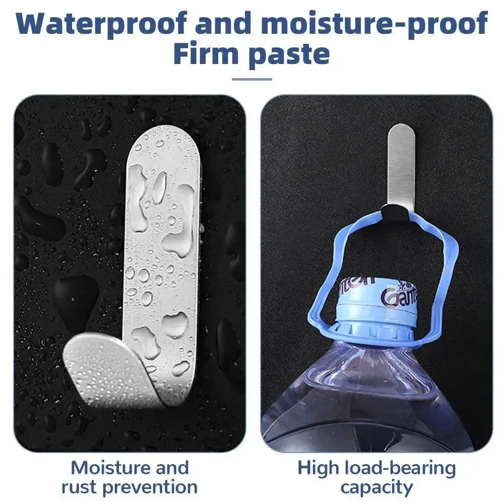 Stainless Steel Adhesive Hooks for Versatile Organization