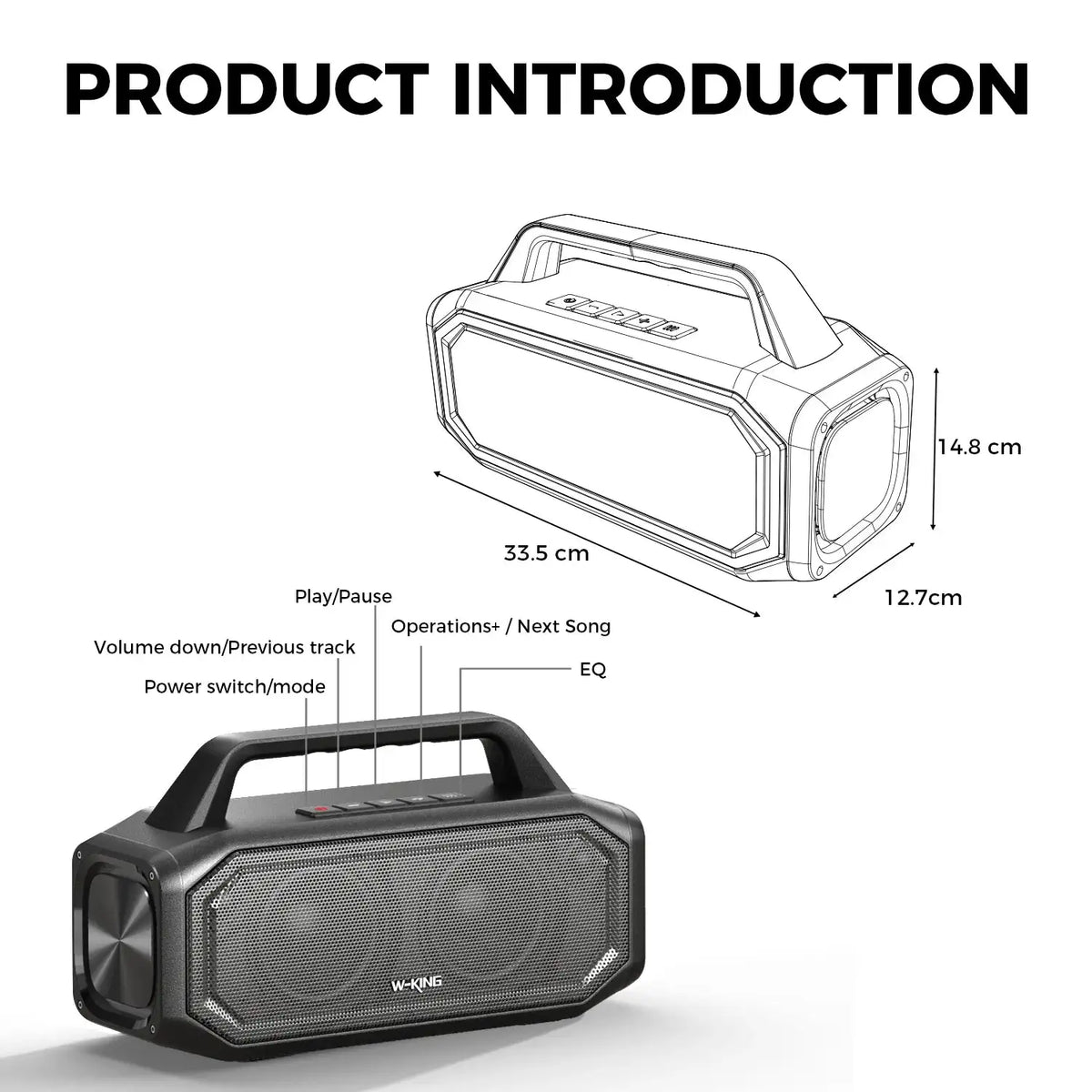 W-King Bluetooth Speaker Style AOOLH — product image 8