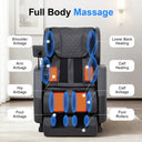 Zero Gravity Full Body Massage Chair - 10 Fixed Rollers, with Heating, Foot Massage, and Touchscreen Controls