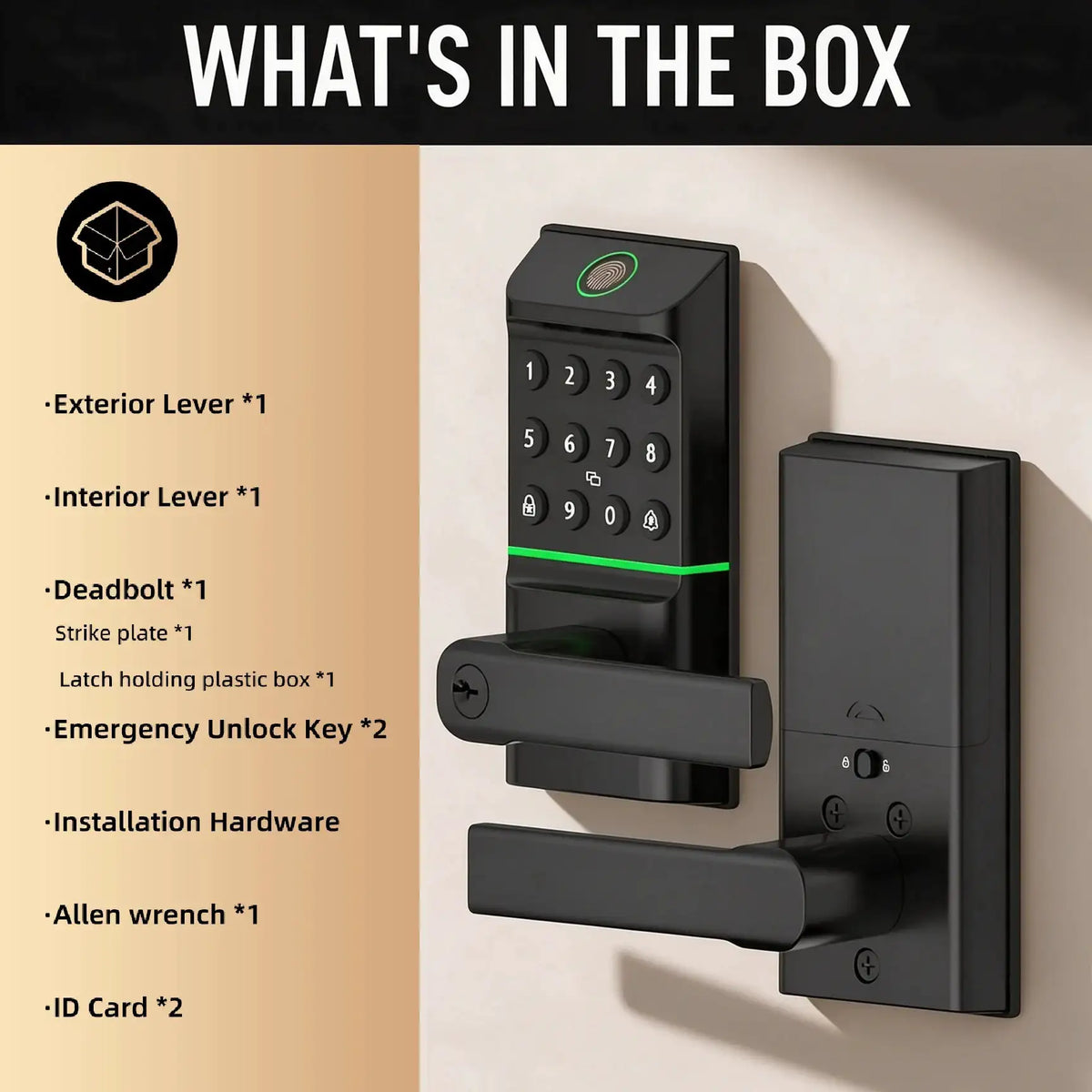 Smart Door Lock Fingerprint Keyless Entry — product view 7