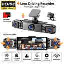 BCUOZ Dashcam, Front + Built-in Rear Left and Right