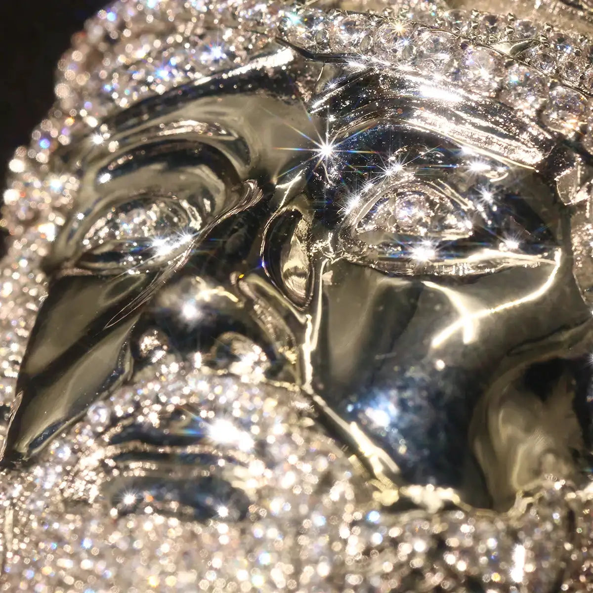 CZ Hip Hop Mens Charm Iced Out Jesus Praying Hands — product view 2