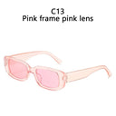 Trendy Vintage Rectangle Sunglasses for Women UV400 Shades