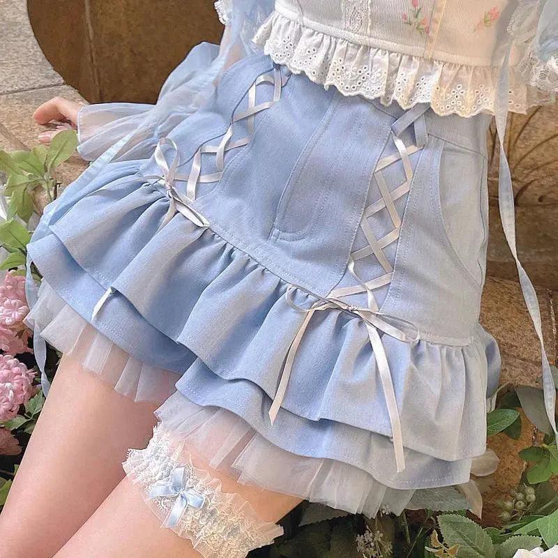 Elegant Lolita Lace Mini Skirt For Summer Fashion Trend