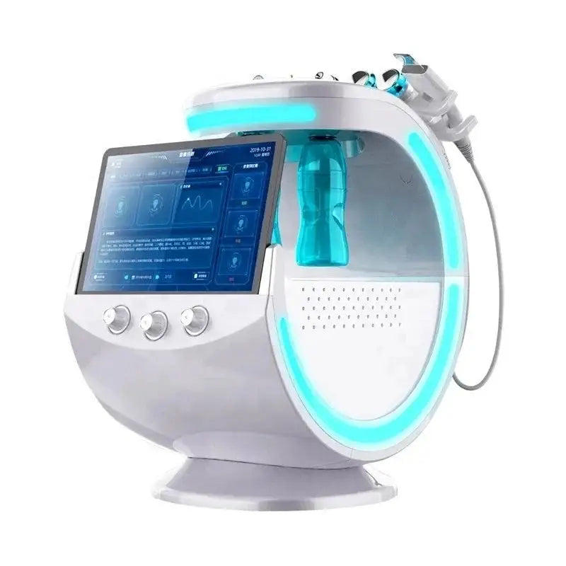 Smart Ice Blue Plus 7-in-1 Hydro Facial Machine with AI Skin Analyzer, Professional Hydro Dermabrasion, Deep Pore Cleansing