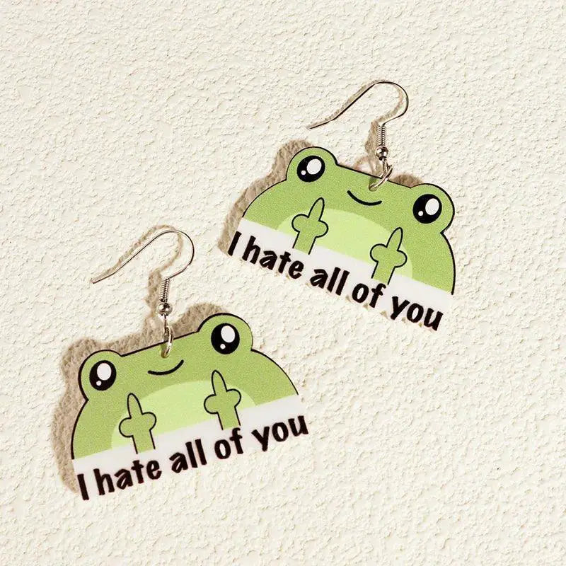 Exaggerated Cartoon Animal Earrings Unique Hip Hop Jewelry