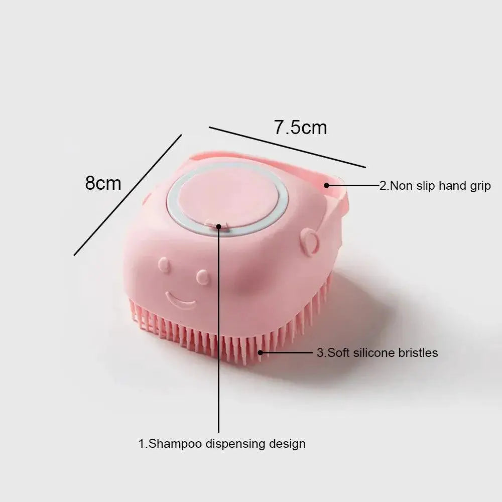 Puppycat Shower Massage Brush Silicone Grooming Dispenser