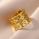 Luxury Gold Stainless Steel Rings Elegant Jewelry Set for All