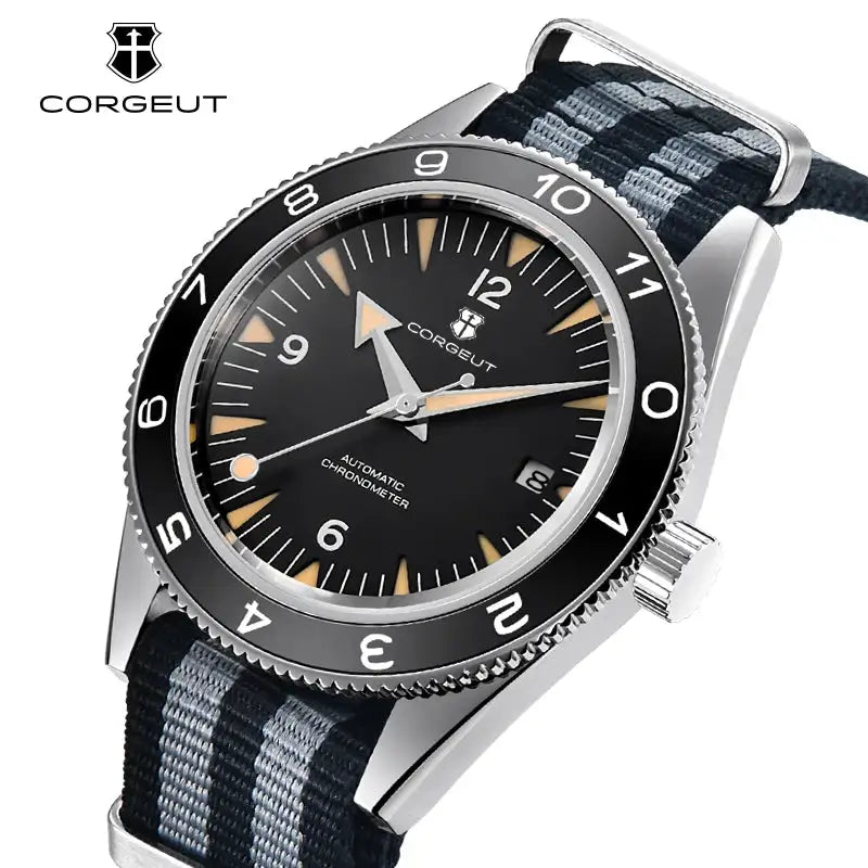 41MM Sapphire Glass 100m Waterproof Japan Automatic Luminous Mens Watch Nylon Strap