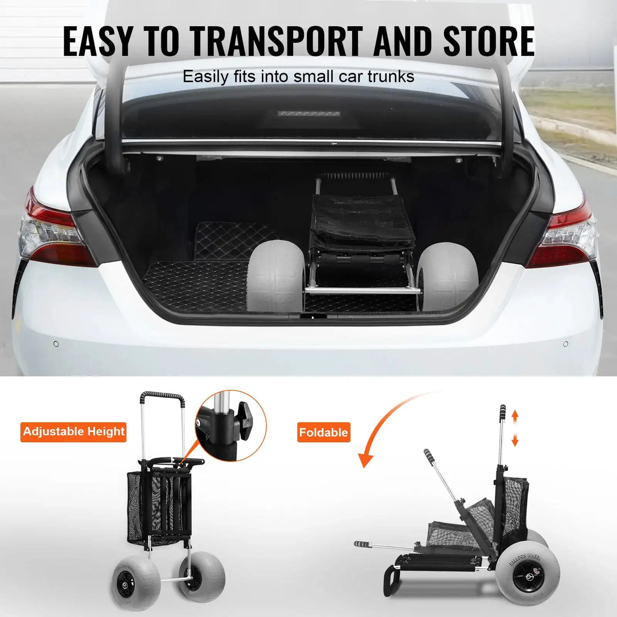 Foldable Beach Cart Sand — product view 6