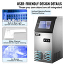 VEVOR 40KG 50KG 60KG 68KG 24H Commercial Ice Maker Machine