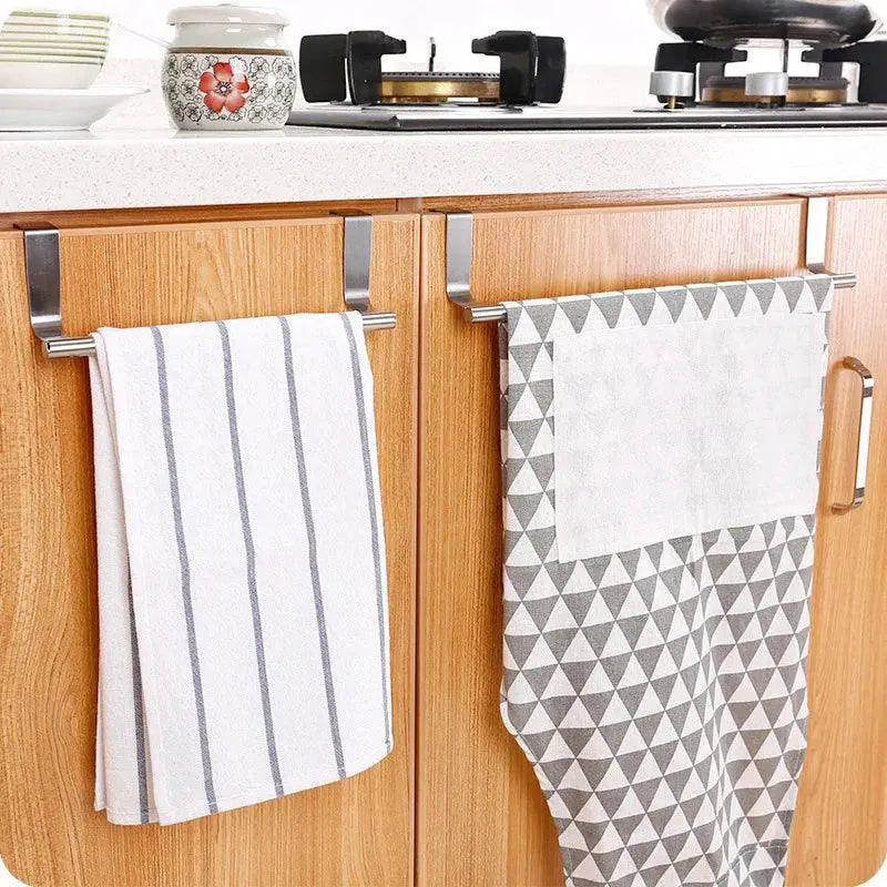 Stainless Steel Towel Bar Cabinet Door Organizer Versatile