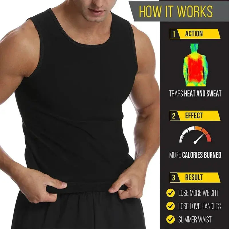 Men's Sauna Sweat Vest For Weight Loss And Body Shaping