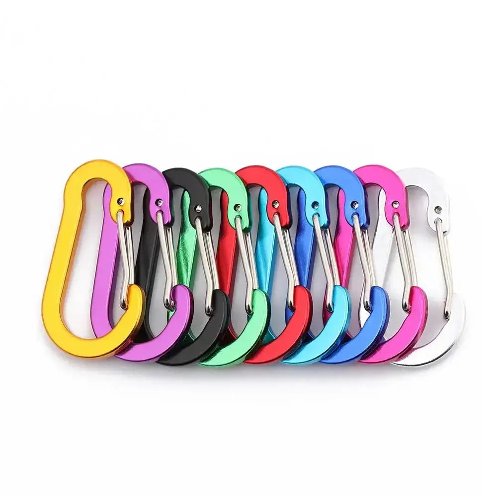 5 Pcs Carabiner Set For Outdoor Backpack Camping Clips