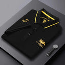 New Summer Korean Embroidered Polo Shirt Men's Luxury Top